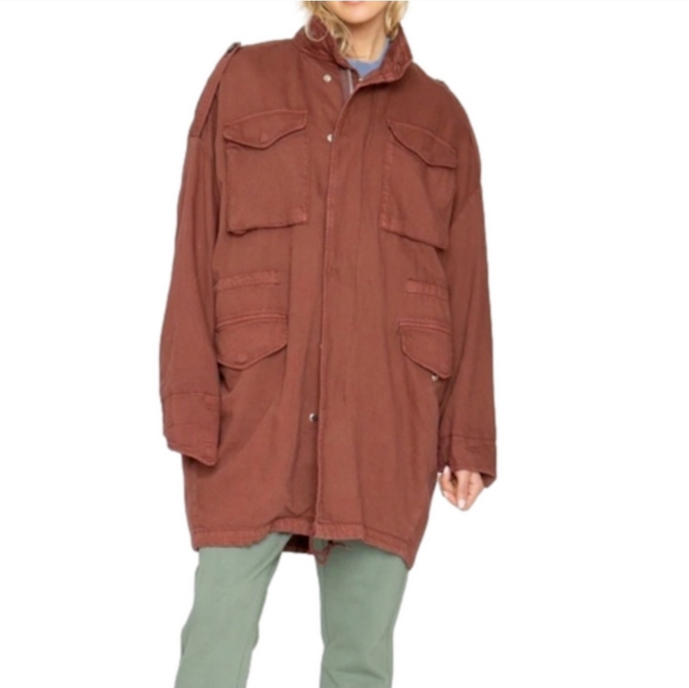 Free People x Sandrine Rose Carrub Oversized Utility Jacket Women's Size M NWT